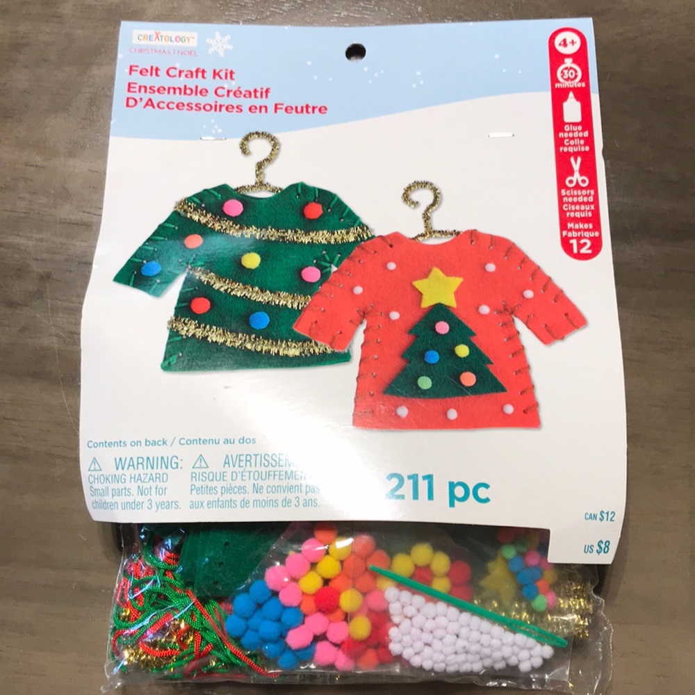 Ugly Christmas Sweater Ornaments DIY Kit